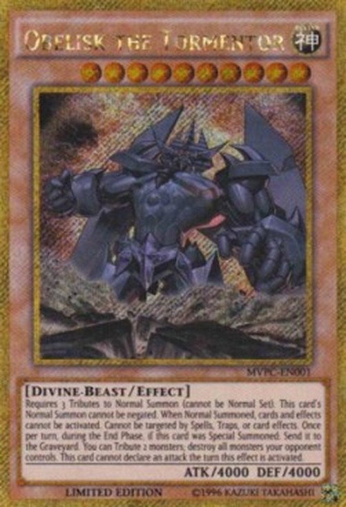 Yu-Gi-Oh! MVP1 Obelisk the Tormentor (V.1 - Gold Secret Rare)