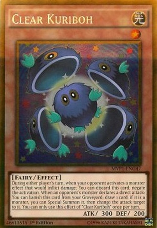 Yu-Gi-Oh! MVP1 Clear Kuriboh (V.2 - Gold Rare)
