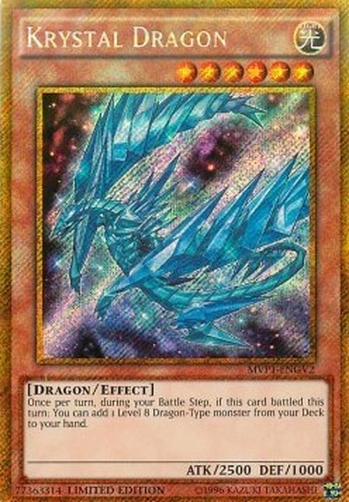 Yu-Gi-Oh! MVP1 Krystal Dragon (V.1 - Gold Secret Rare)