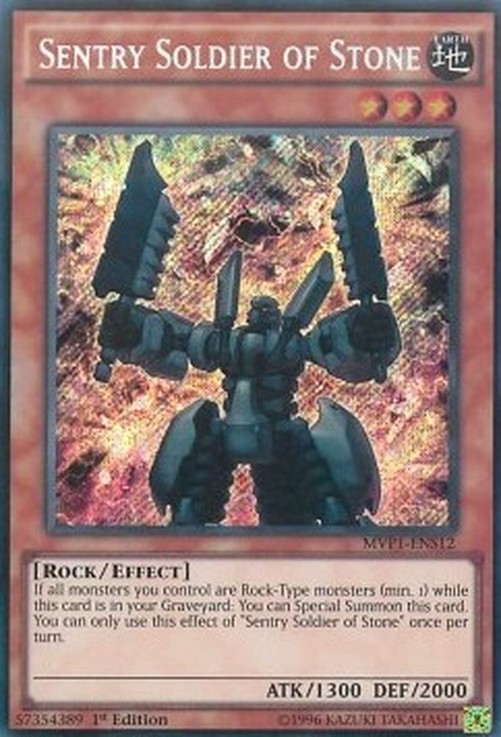 Yu-Gi-Oh! MVP1 Sentry Soldier of Stone (V.3 - Secret Rare)