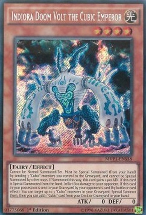 Yu-Gi-Oh! MVP1 Indiora Doom Volt the Cubic Emperor (V.3 - Secret Rare)