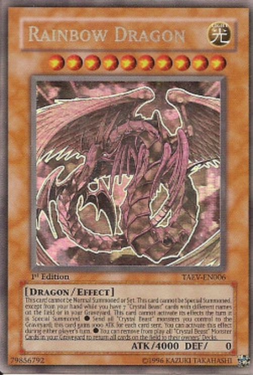Yu-Gi-Oh! TAEV Rainbow Dragon (V.2 - Ghost Rare)