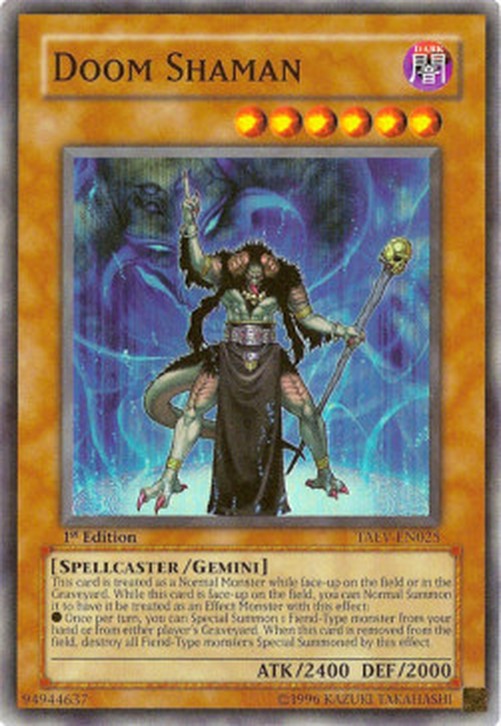 Yu-Gi-Oh! TAEV Doom Shaman (V.1 - Super Rare)