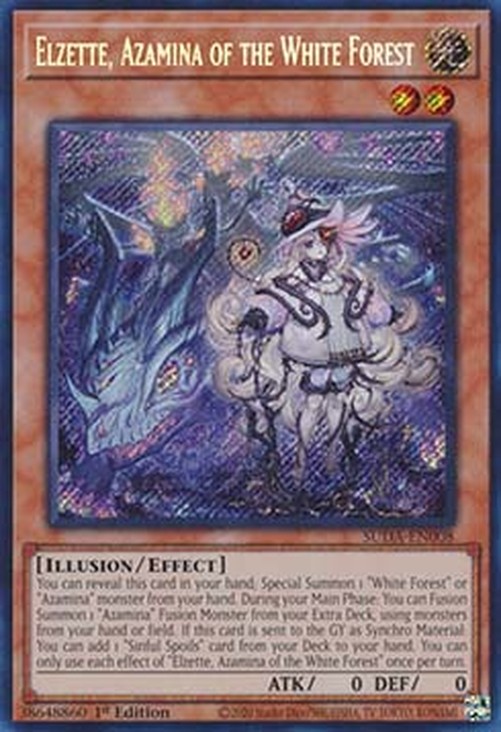 Yu-Gi-Oh! SUDA Elzette, Azamina of the White Forest (V.1 - Secret Rare)