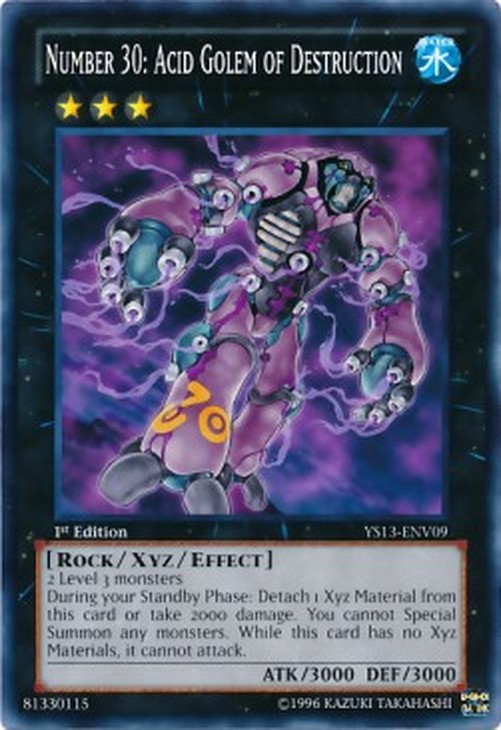 Yu-Gi-Oh! YS13 Number 30: Acid Golem of Destruction
