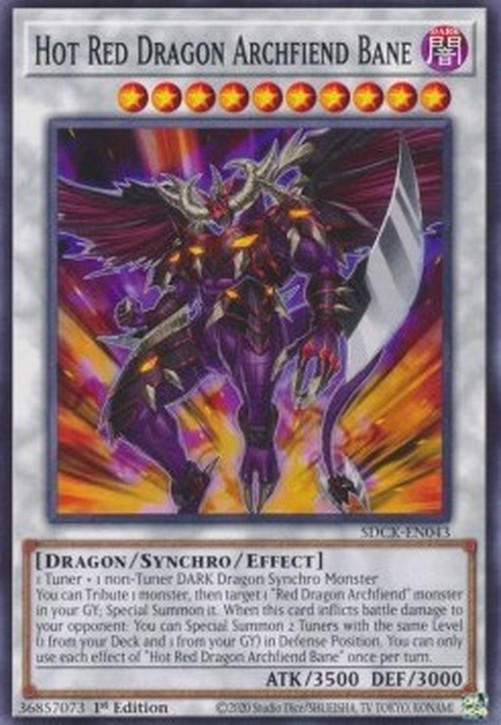 Yu-Gi-Oh! SDCK Hot Red Dragon Archfiend Bane