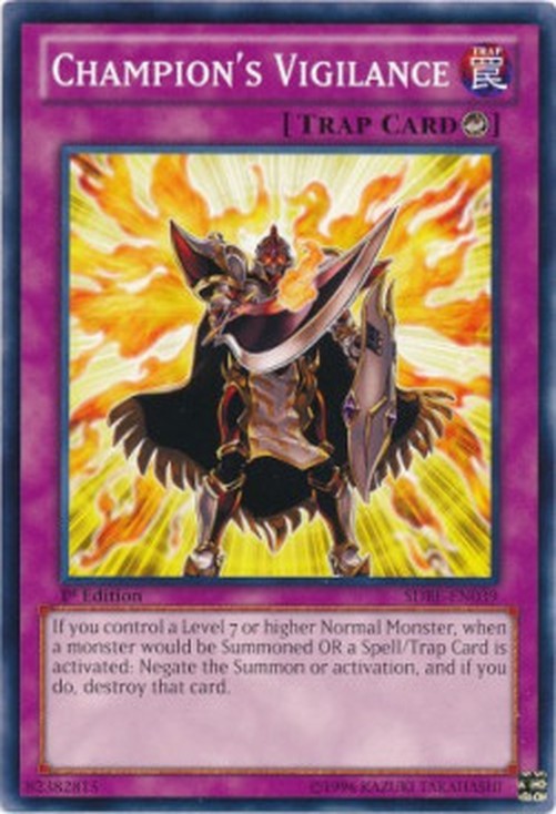 Yu-Gi-Oh! SDBE Champion's Vigilance