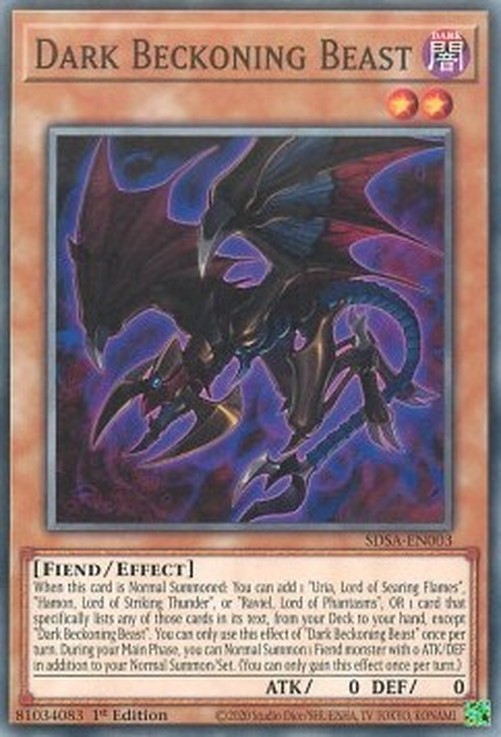 Yu-Gi-Oh! SDSA Dark Beckoning Beast