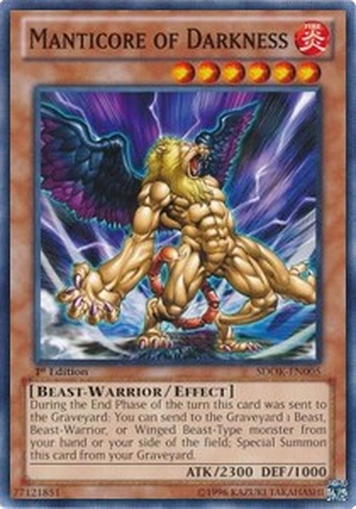 Yu-Gi-Oh! SDOK Manticore of Darkness