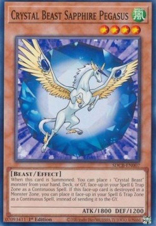 Yu-Gi-Oh! SDCB Crystal Beast Sapphire Pegasus