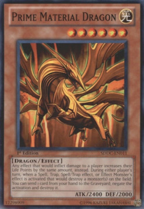 Yu-Gi-Oh! SDDC Prime Material Dragon