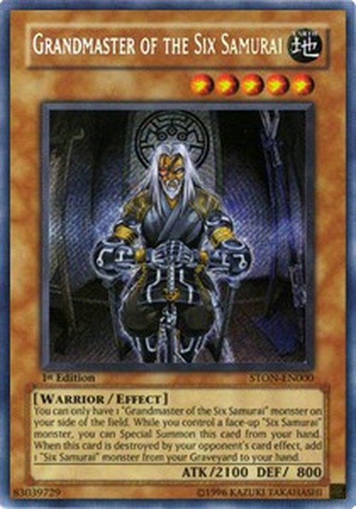 Yu-Gi-Oh! STON Grandmaster of the Six Samurai (V.1 - Secret Rare)