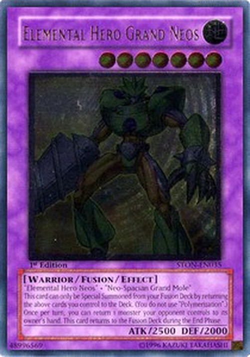 Yu-Gi-Oh! STON Elemental HERO Grand Neos (V.2 - Ultimate Rare)