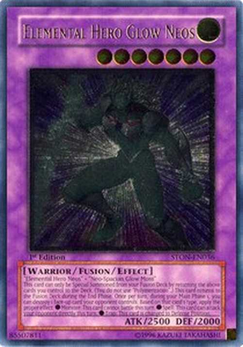 Yu-Gi-Oh! STON Elemental HERO Glow Neos (V.2 - Ultimate Rare)