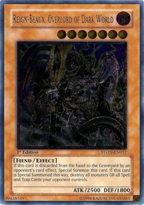 Yu-Gi-Oh! STON Reign-Beaux, Overlord of Dark World (V.2 - Ultimate Rare)