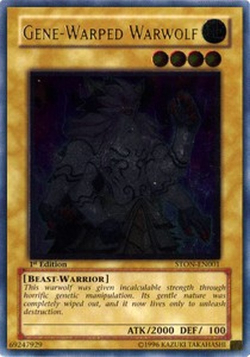 Yu-Gi-Oh! STON Gene-Warped Warwolf (V.2 - Ultimate Rare)