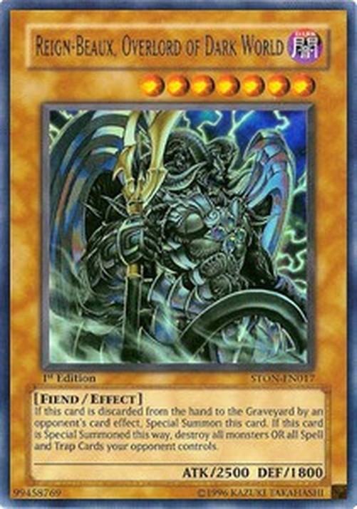 Yu-Gi-Oh! STON Reign-Beaux, Overlord of Dark World (V.1 - Ultra Rare)