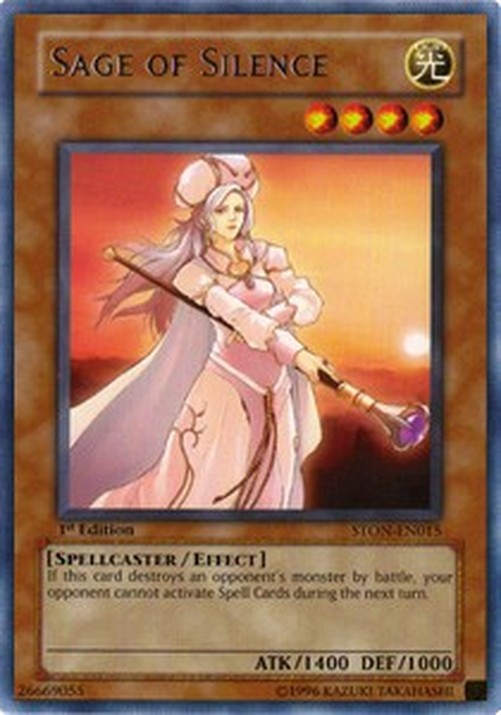 Yu-Gi-Oh! STON Sage of Silence (V.1 - Rare)