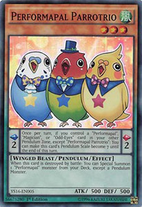 Yu-Gi-Oh! YS16 Performapal Parrotrio