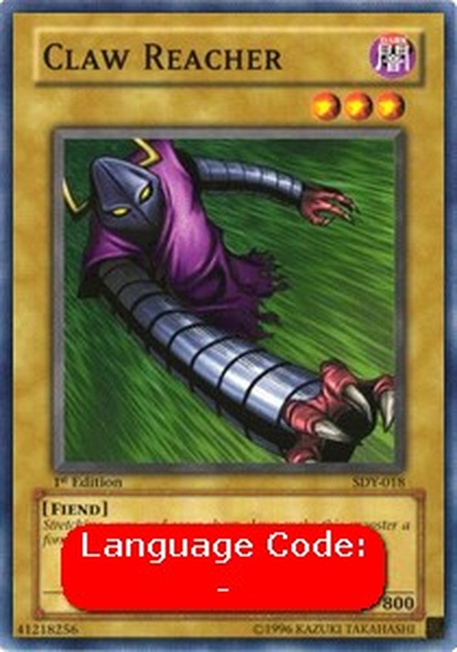 Yu-Gi-Oh! SDY Claw Reacher (V.2 - Common)