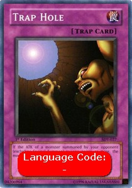 Yu-Gi-Oh! SDY Trap Hole (V.2 - Common)