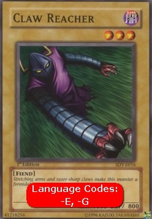 Yu-Gi-Oh! SDY Claw Reacher (V.1 - Common)