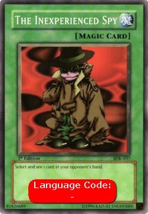 Yu-Gi-Oh! SDK The Inexperienced Spy (V.2 - Common)