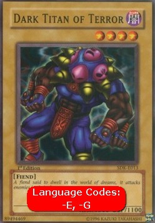 Yu-Gi-Oh! SDK Dark Titan of Terror (V.1 - Common)