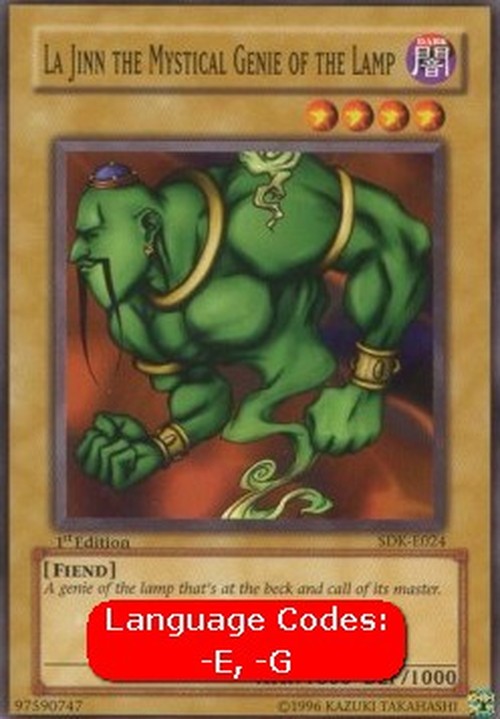 Yu-Gi-Oh! SDK La Jinn the Mystical Genie of the Lamp (V.1 - Common)