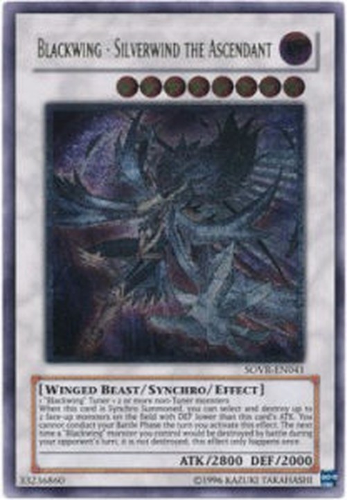 Yu-Gi-Oh! SOVR Blackwing - Silverwind the Ascendant (V.2 - Ultimate Rare)