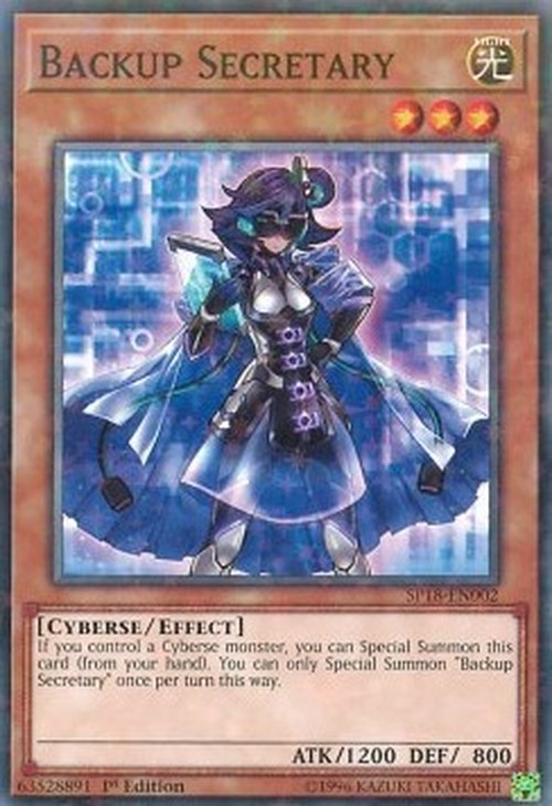 Yu-Gi-Oh! SP18 Backup Secretary (V.2 - Starfoil Rare)