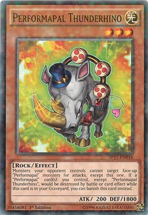 Yu-Gi-Oh! SP17 Performapal Thunderhino (V.2 - Starfoil Rare)