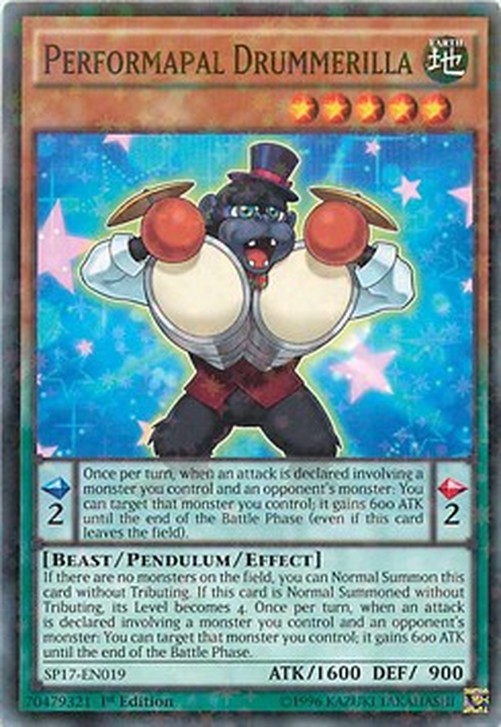 Yu-Gi-Oh! SP17 Performapal Drummerilla (V.2 - Starfoil Rare)