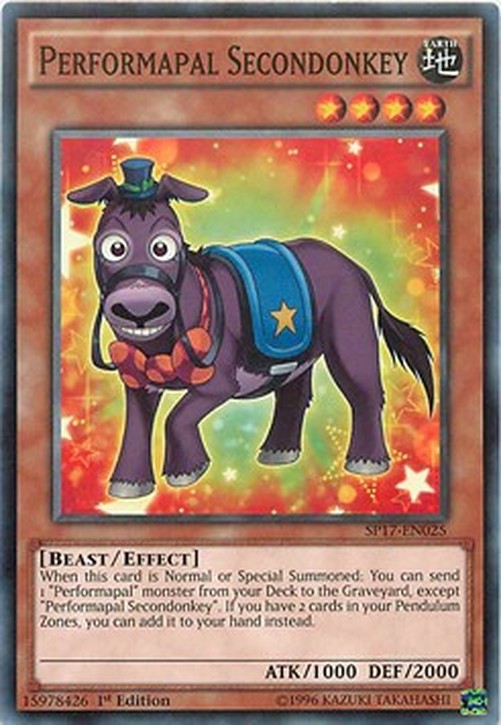 Yu-Gi-Oh! SP17 Performapal Secondonkey (V.1 - Common)