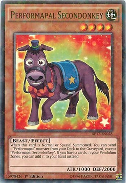 Yu-Gi-Oh! SP17 Performapal Secondonkey (V.2 - Starfoil Rare)
