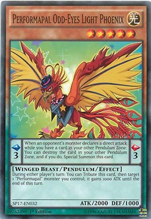 Yu-Gi-Oh! SP17 Performapal Odd-Eyes Light Phoenix (V.1 - Common)