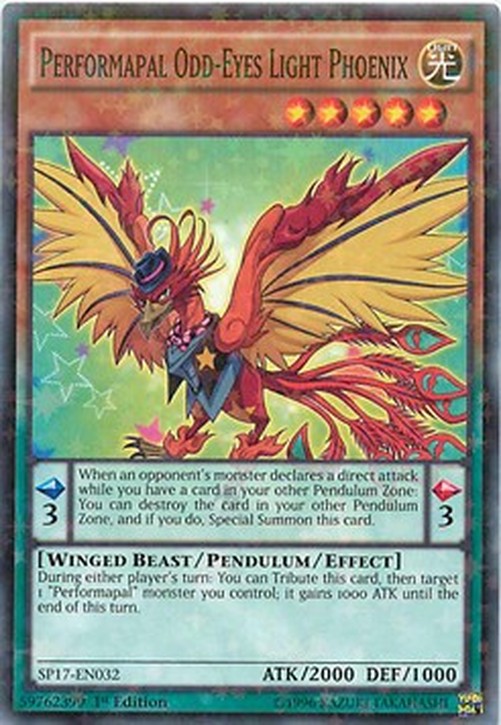 Yu-Gi-Oh! SP17 Performapal Odd-Eyes Light Phoenix (V.2 - Starfoil Rare)