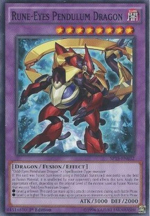 Yu-Gi-Oh! SP15 Rune-Eyes Pendulum Dragon (V.1 - Common)