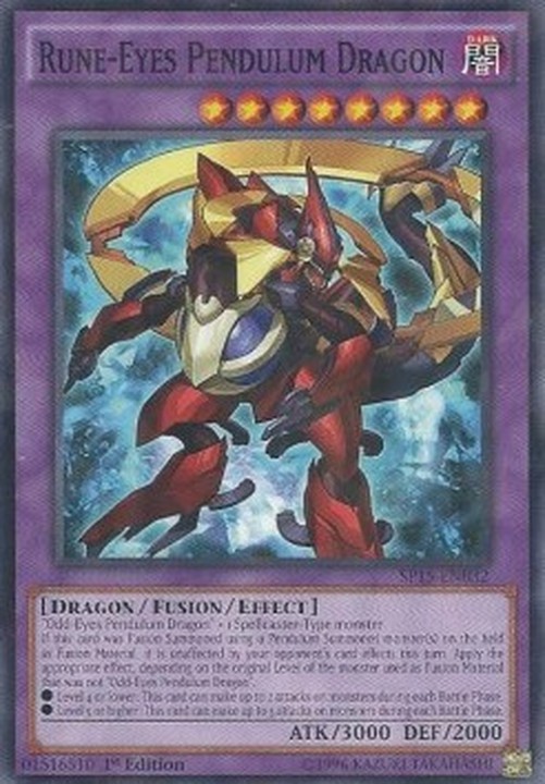 Yu-Gi-Oh! SP15 Rune-Eyes Pendulum Dragon (V.2 - Shatterfoil)