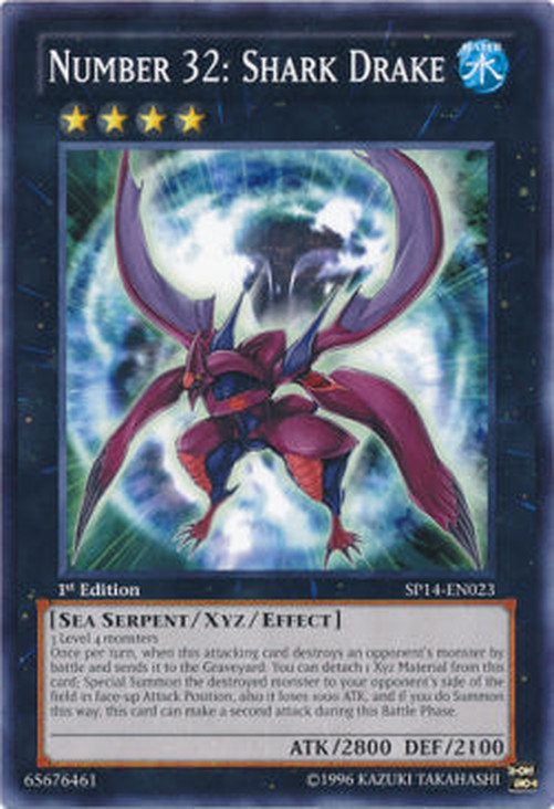 Yu-Gi-Oh! SP14 Number 32: Shark Drake (V.1 - Common)