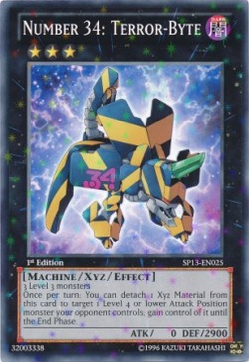 Yu-Gi-Oh! SP13 Number 34: Terror-Byte (V.2 - Starfoil Rare)