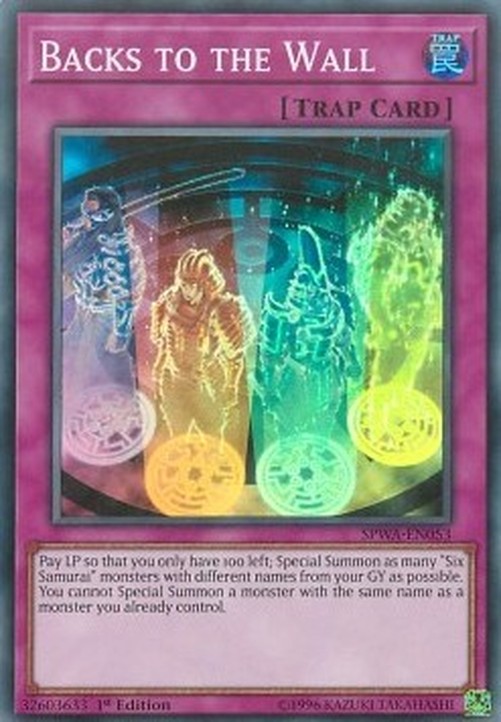 Yu-Gi-Oh! SPWA Backs to the Wall