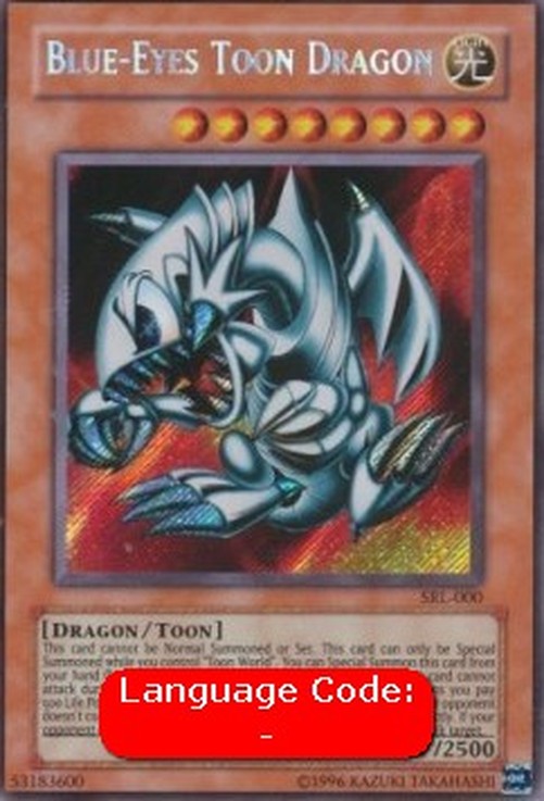Yu-Gi-Oh! SRL Blue-Eyes Toon Dragon (V.2 - Secret Rare)