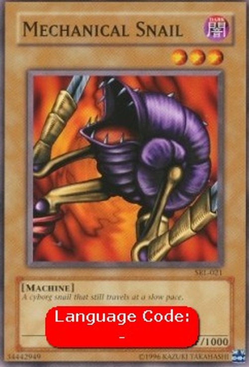 Yu-Gi-Oh! SRL Mechanical Snail (V.2 - Common)