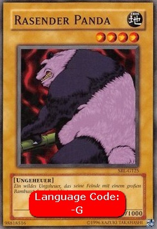 Yu-Gi-Oh! SRL Frenzied Panda (V.1 - Common)