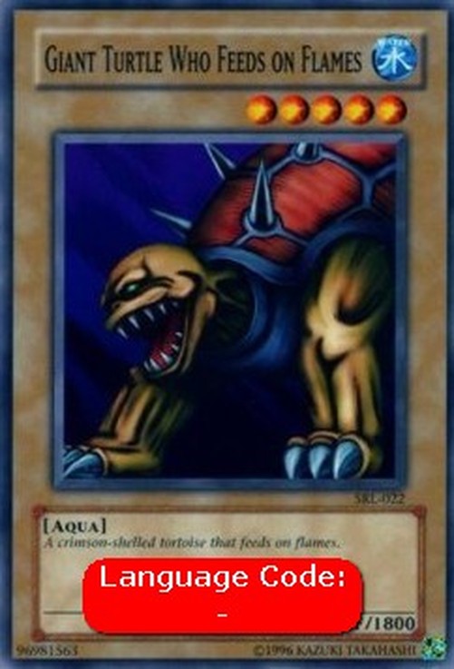 Yu-Gi-Oh! SRL Giant Turtle Who Feeds on Flames (V.2 - Common)