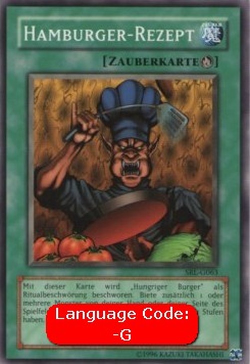 Yu-Gi-Oh! SRL Hamburger Recipe (V.1 - Common)