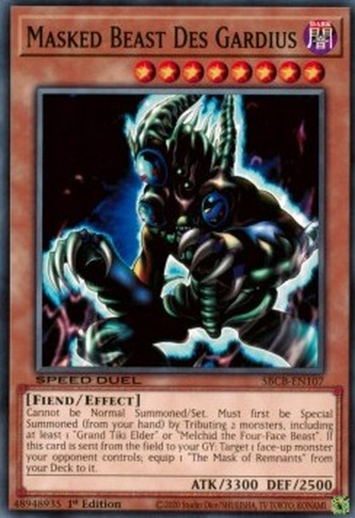 Yu-Gi-Oh! SBCB Masked Beast Des Gardius (V.1 - Common)