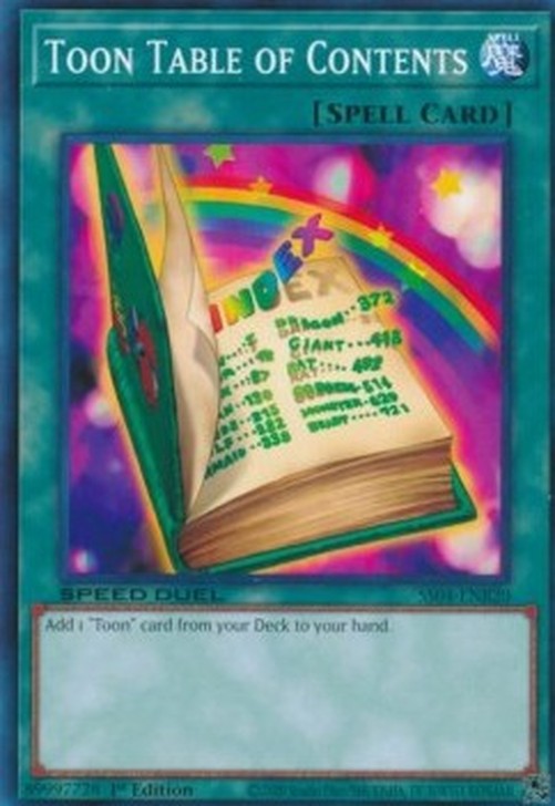 Yu-Gi-Oh! SS04 Toon Table of Contents