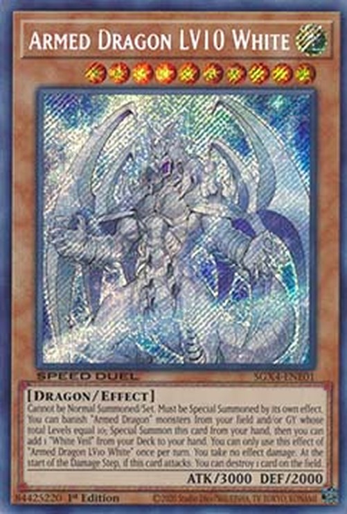 Yu-Gi-Oh! SGX4 Armed Dragon LV10 White (V.2 - Secret Rare)